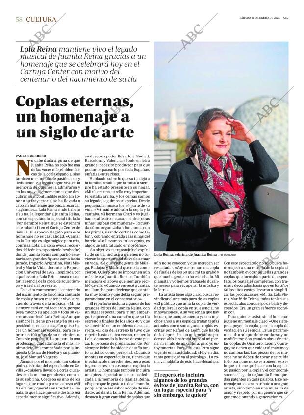 ABC SEVILLA 11-01-2025 página 58