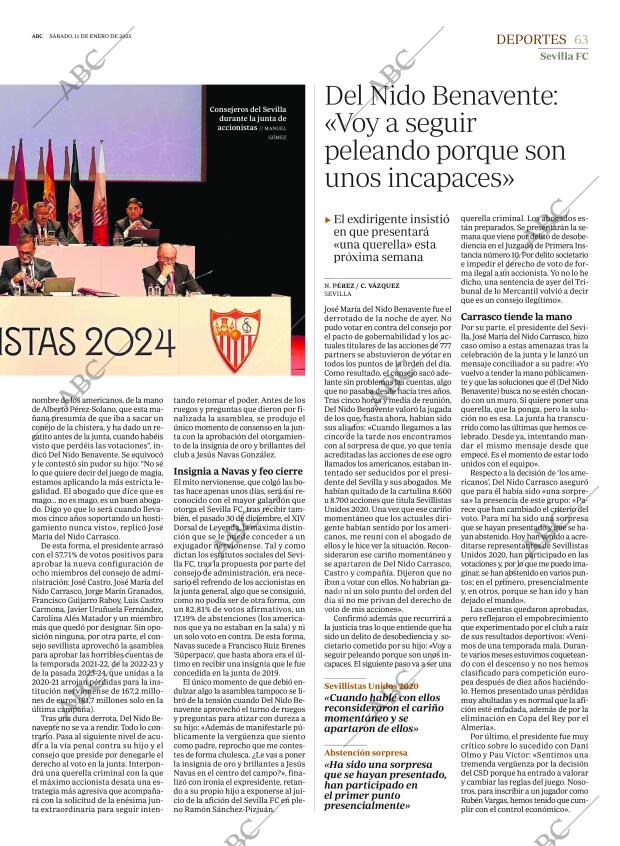 ABC SEVILLA 11-01-2025 página 63