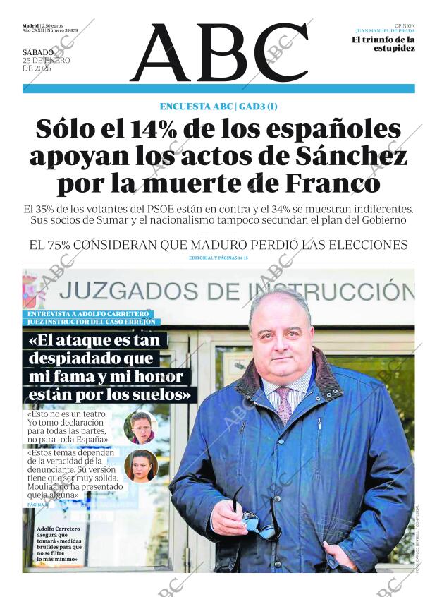 ABC MADRID 25-01-2025 página 1