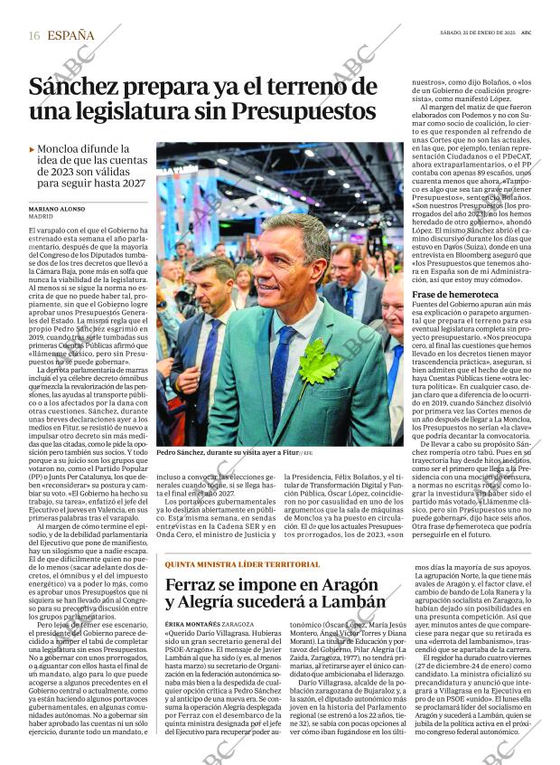 ABC MADRID 25-01-2025 página 16