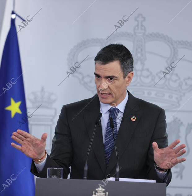 Rueda de prensa posterior a la reunión del Consejo de Ministros con el...