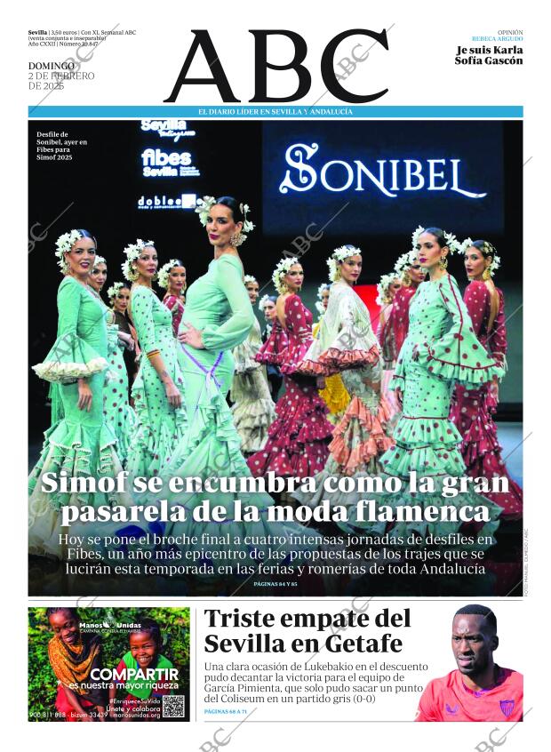 ABC SEVILLA 02-02-2025 página 1