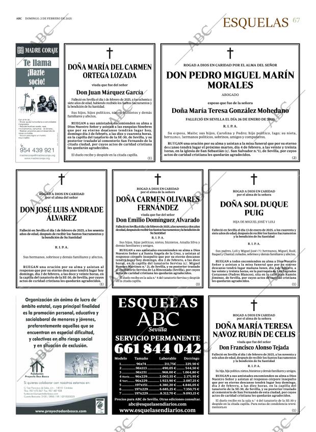 ABC SEVILLA 02-02-2025 página 67