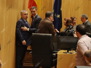 Reunión del Grupo Parlamentario socialista presidido por Pedro Sánchez junto a...