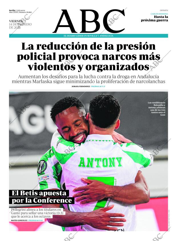 ABC SEVILLA 14-02-2025 página 1