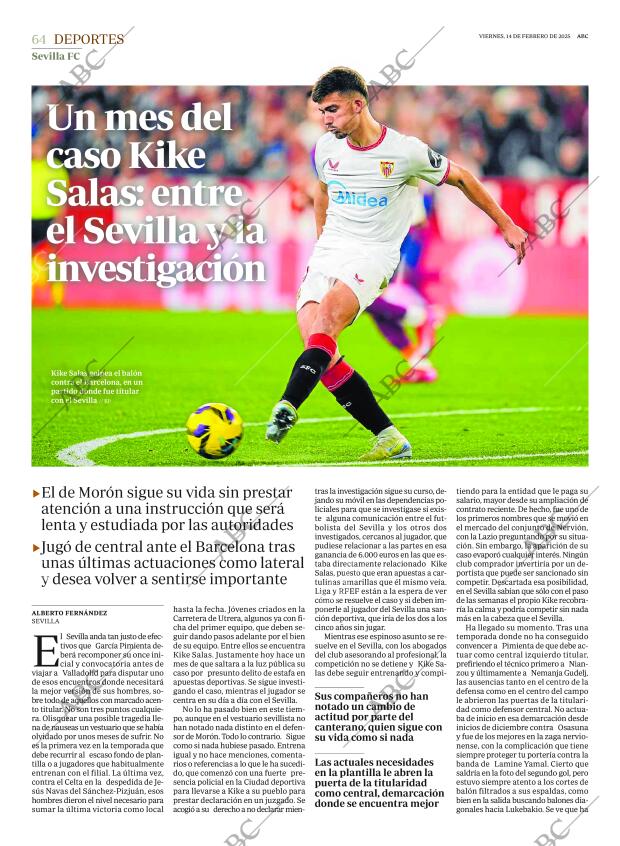 ABC SEVILLA 14-02-2025 página 64