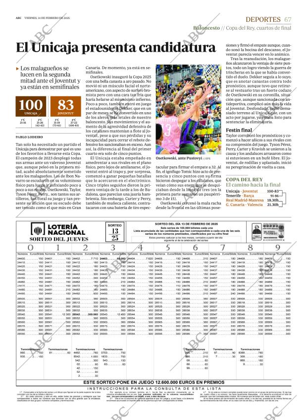 ABC SEVILLA 14-02-2025 página 67