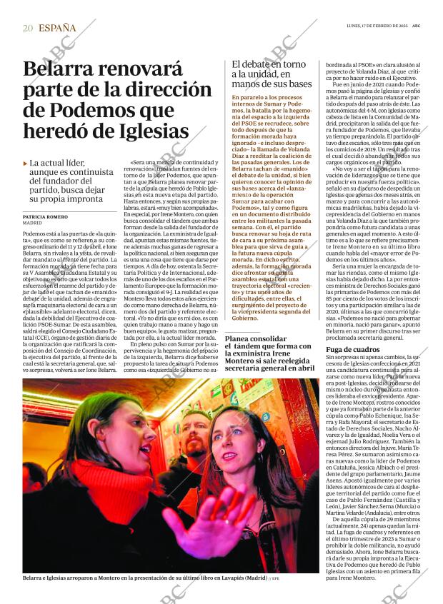 ABC MADRID 17-02-2025 página 20