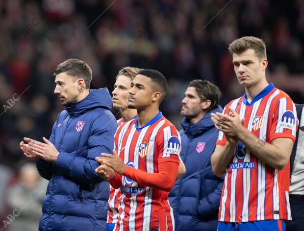 El Atlético de Madrid lucen abatidos después del partido