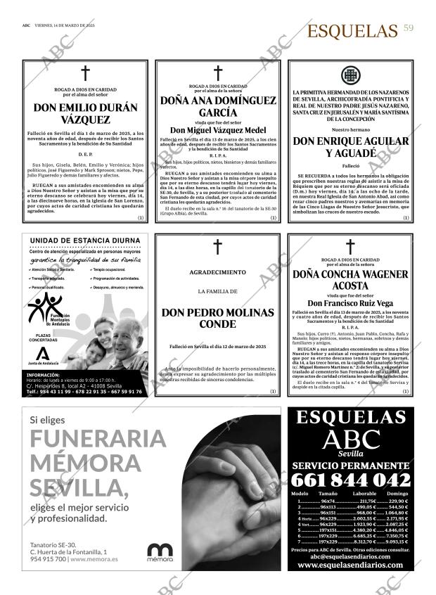 ABC SEVILLA 14-03-2025 página 59