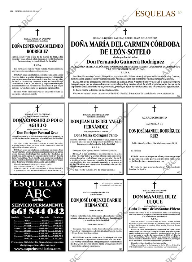 ABC SEVILLA 01-04-2025 página 67
