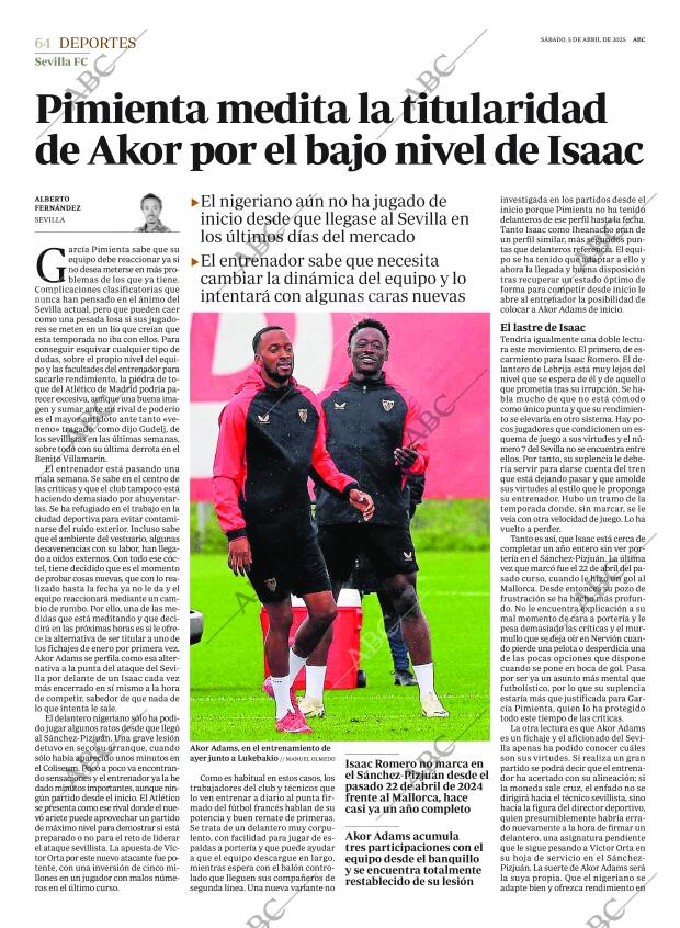 ABC SEVILLA 05-04-2025 página 64