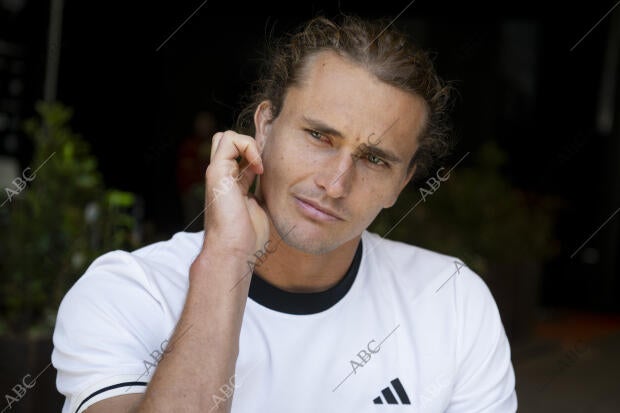 Alexander Zverev, en la zona Mixta