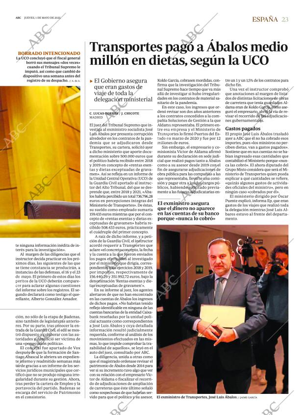 ABC MADRID 01-05-2025 página 23