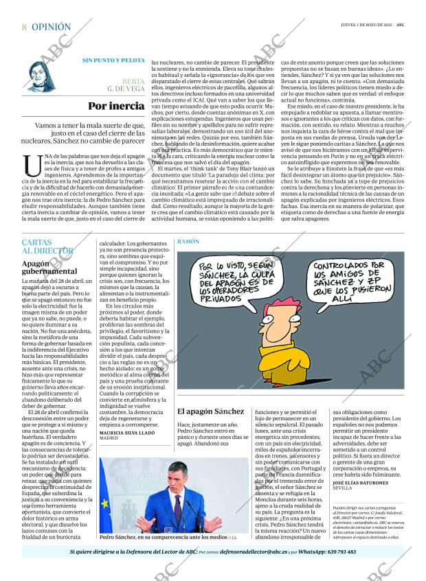 ABC MADRID 01-05-2025 página 8