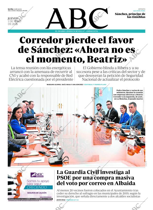 ABC SEVILLA 01-05-2025 página 1