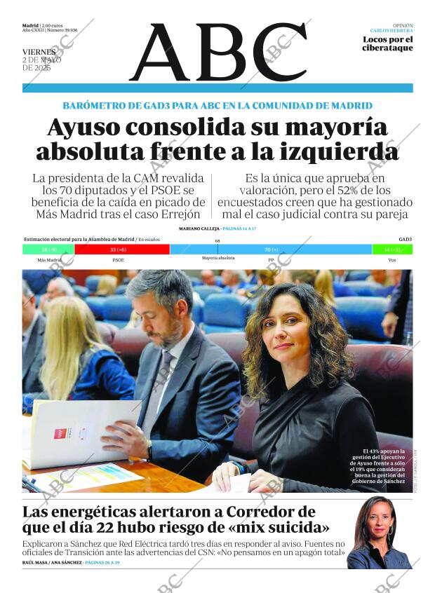 ABC MADRID 02-05-2025 página 1