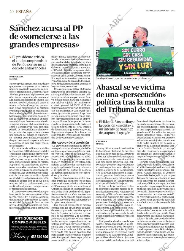 ABC MADRID 02-05-2025 página 20