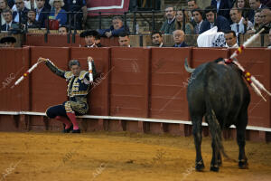Corrida de toros celebrada en La Maestranza para los toreros El Cid, Manuel...