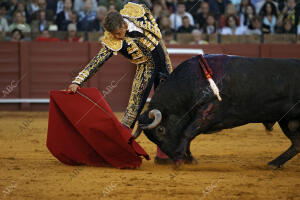 Corrida de toros celebrada en La Maestranza para los toreros El Cid, Manuel...