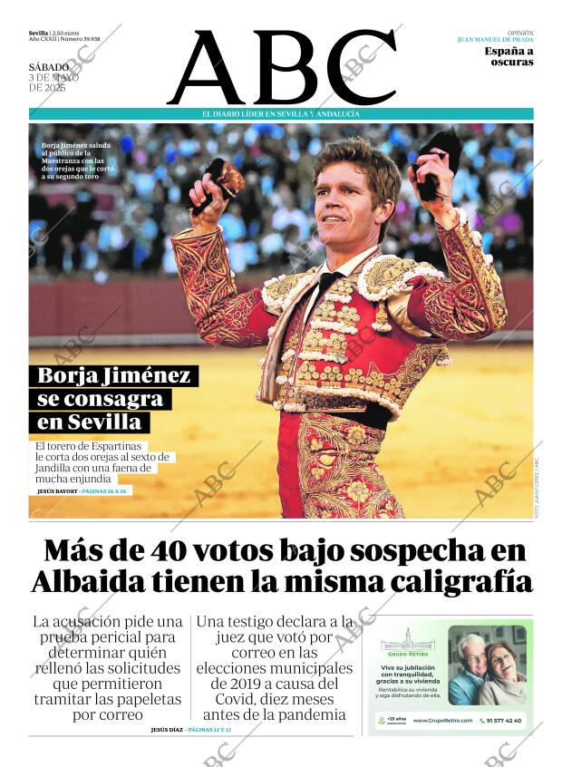 ABC SEVILLA 03-05-2025 página 1