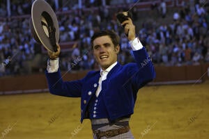 Corrida de toros celebrada en La Maestranza para los rejoneadores Rui Fernándes,...