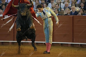 Corrida de toros celebrada en La Maestranza, para los toreros Miguel Ángel...