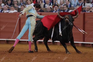Corrida de toros celebrada en La Maestranza, para los toreros Miguel Ángel...