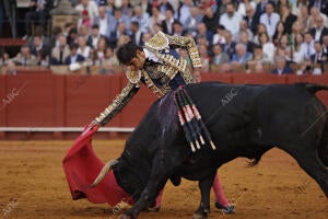 Corrida de toros celebrada en La Maestranza, para los toreros Miguel Ángel...