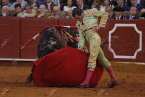 Corrida de toros celebrada en La Maestranza, para los toreros Miguel Ángel...