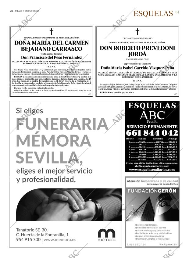 ABC SEVILLA 17-05-2025 página 61