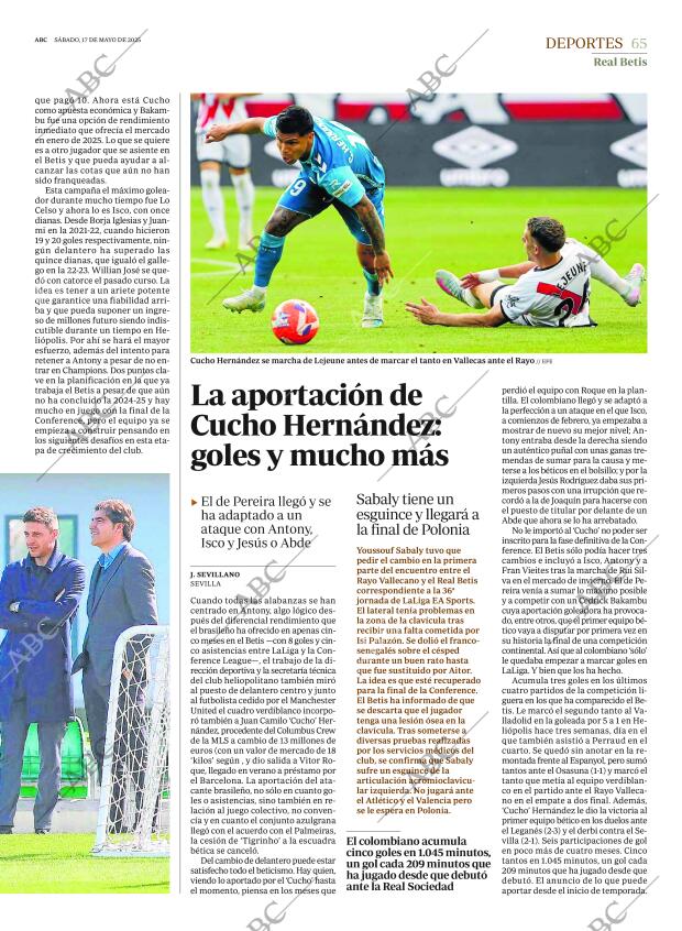 ABC SEVILLA 17-05-2025 página 65