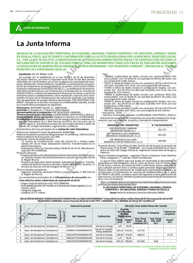 ABC SEVILLA 22-05-2025 página 19