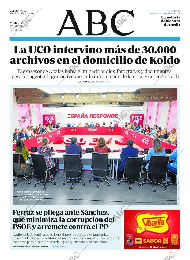 ABC MADRID 17-06-2025 página 1