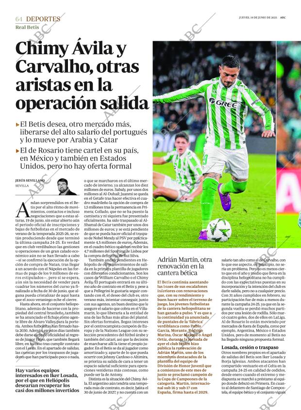 ABC SEVILLA 19-06-2025 página 64
