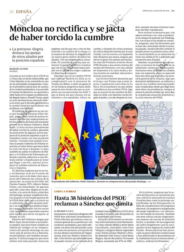 ABC MADRID 25-06-2025 página 20