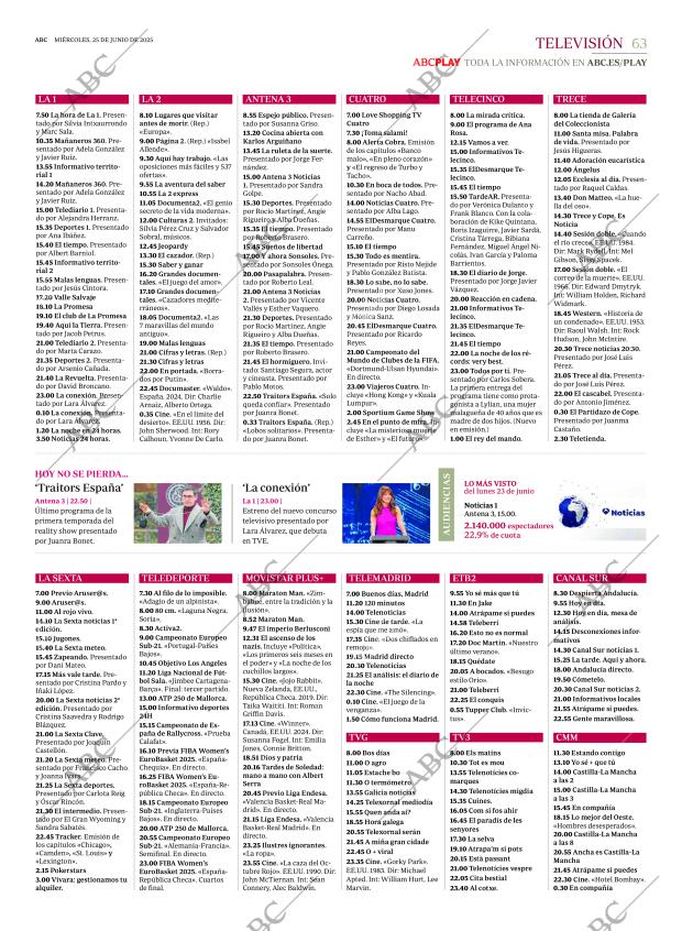 ABC MADRID 25-06-2025 página 63