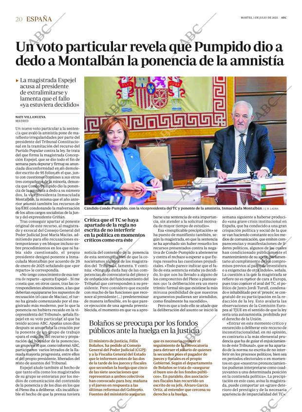ABC MADRID 01-07-2025 página 20