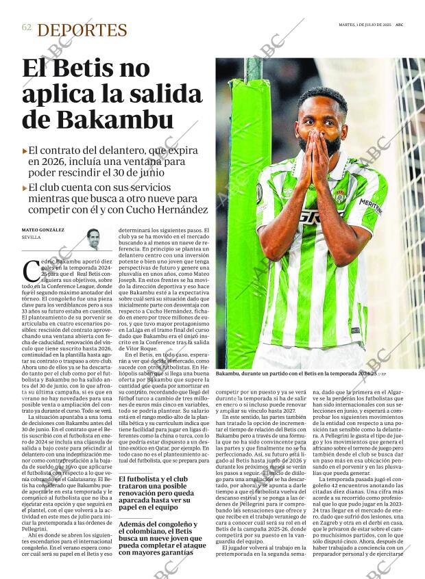 ABC SEVILLA 01-07-2025 página 62