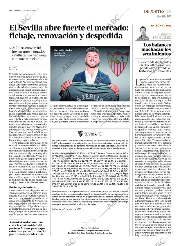 ABC SEVILLA 01-07-2025 página 65