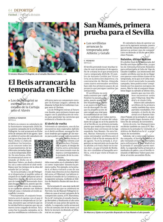 ABC SEVILLA 02-07-2025 página 64