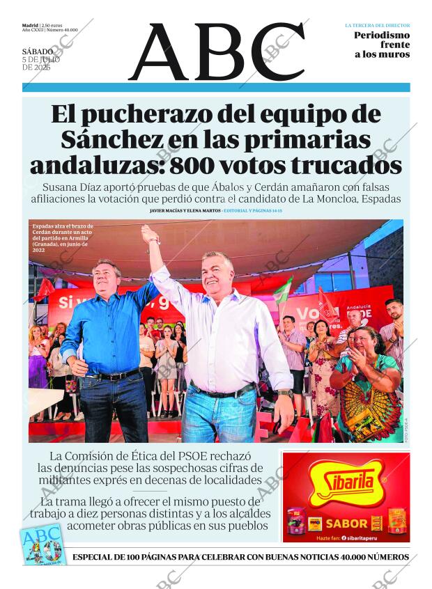ABC MADRID 05-07-2025 página 1