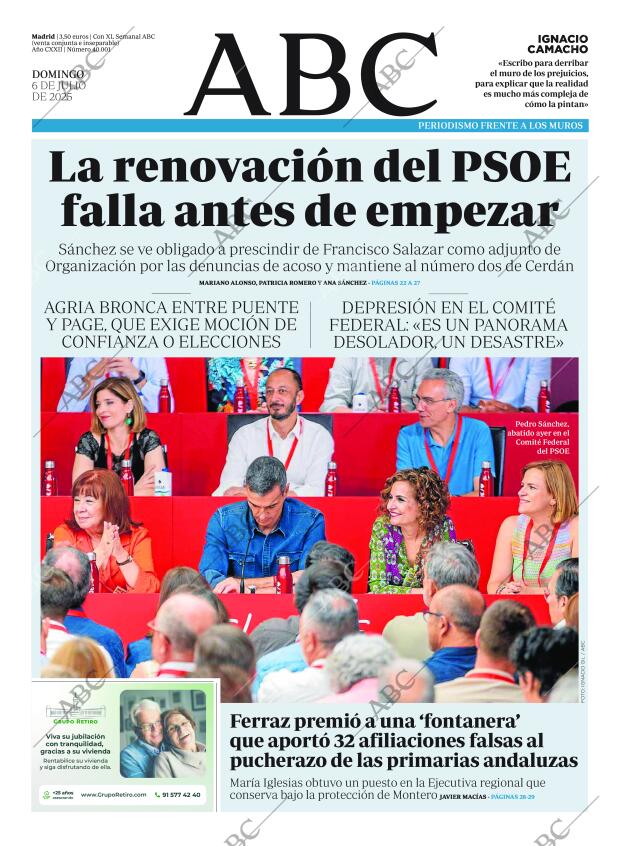 ABC MADRID 06-07-2025 página 1