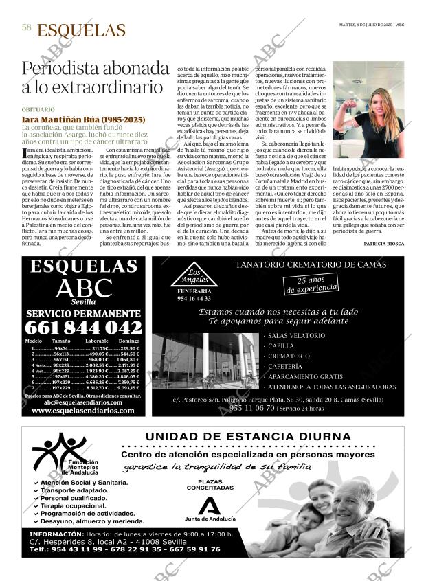 ABC SEVILLA 08-07-2025 página 58
