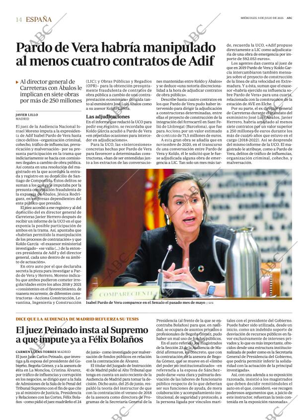 ABC MADRID 09-07-2025 página 14