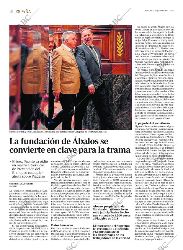 ABC MADRID 12-07-2025 página 16