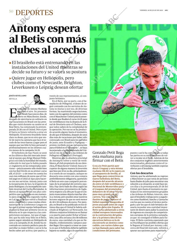 ABC SEVILLA 18-07-2025 página 50