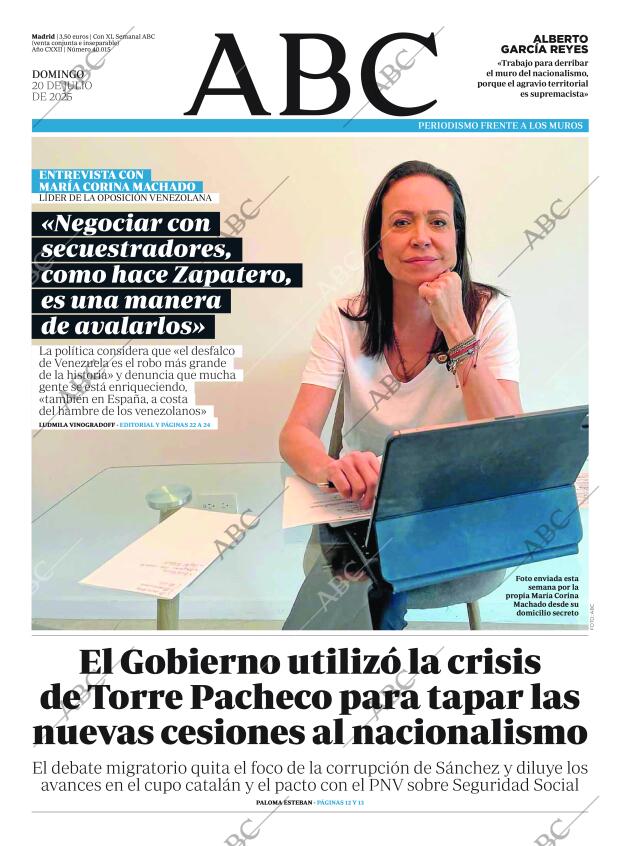 ABC MADRID 20-07-2025 página 1