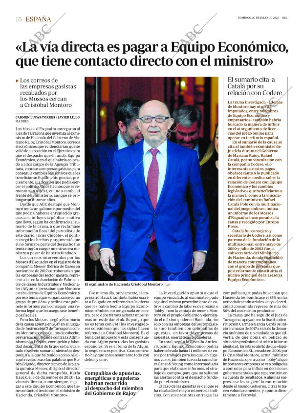 ABC MADRID 20-07-2025 página 16