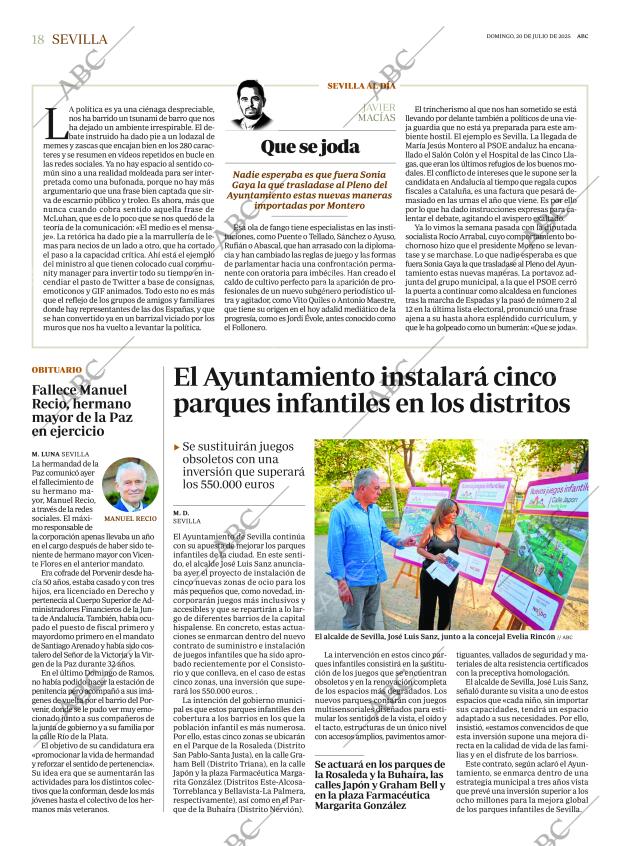 ABC SEVILLA 20-07-2025 página 18